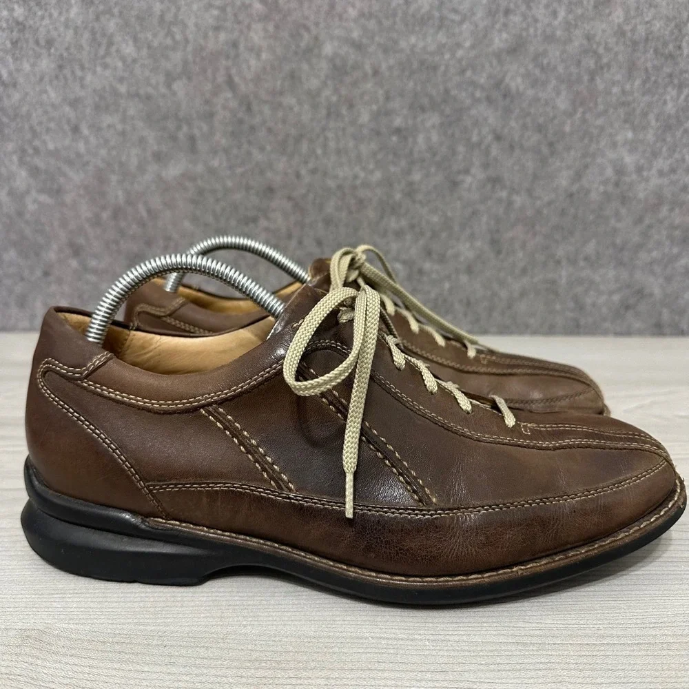 Johnston & Murphy Mens Brown Leather‎ Lace Up Oxford Shoes 20-7477 Size 9.5